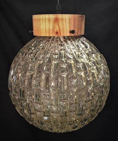 Pair of Large Glass Pendants