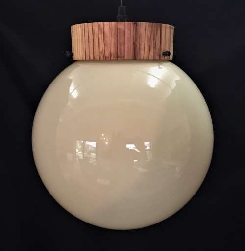 Large Ivory Glass Pendant