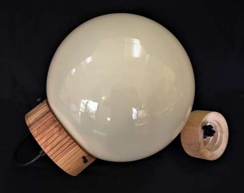 Large Ivory Glass Pendant