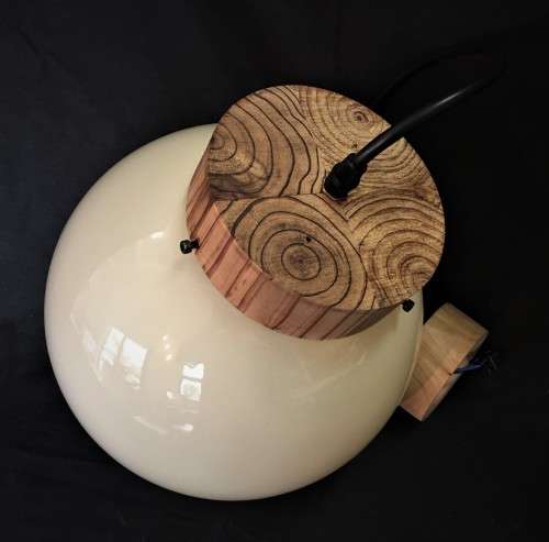 Large Ivory Glass Pendant