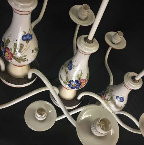 Trio of Ceramic Chandeliers