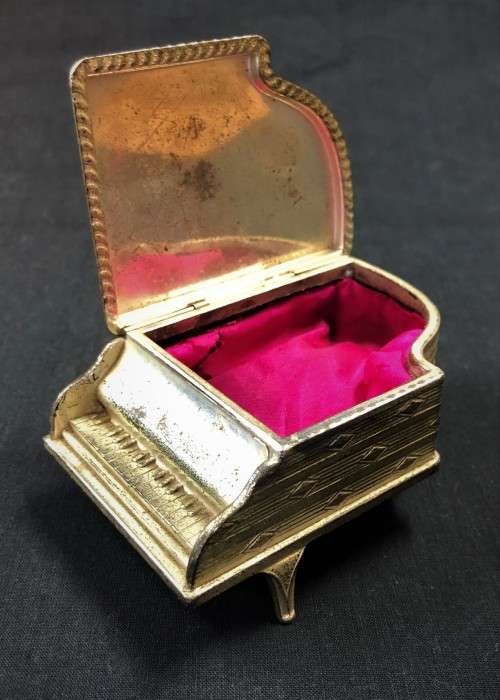 Vintage Cast Metal Jewelry Box