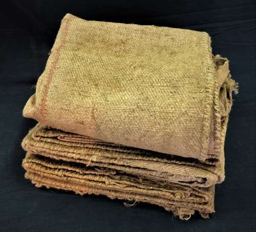 Lot of Three Large Hessian Wool Sacks
