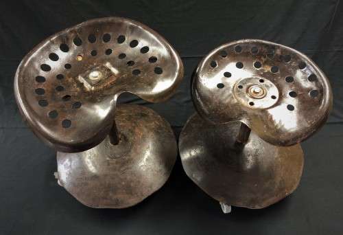 Pair of Tractor Seat Chairs