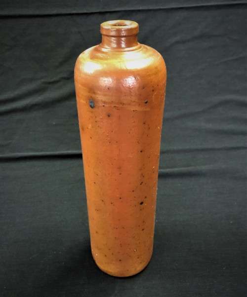 Vintage Salt-Glazed Ceramic Gin Bottle