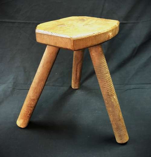 Vintage Three-Legged Milking Stool