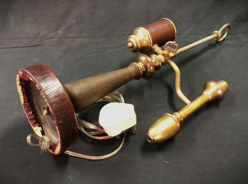 Converted Brass Oil Lamp