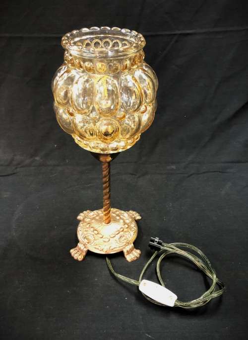 Petite Vintage Brass Table Lamp