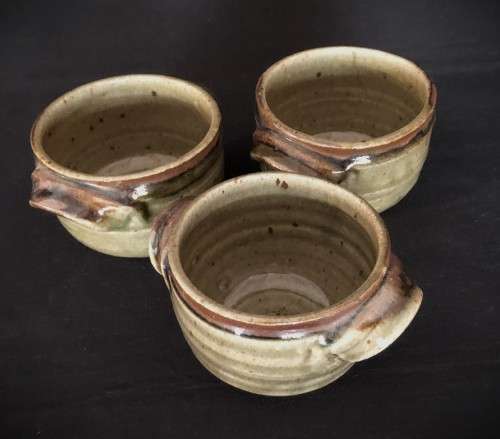 Trio of Hand-Thrown Ceramic Bowls