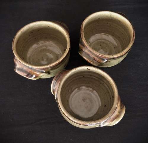 Trio of Hand-Thrown Ceramic Bowls
