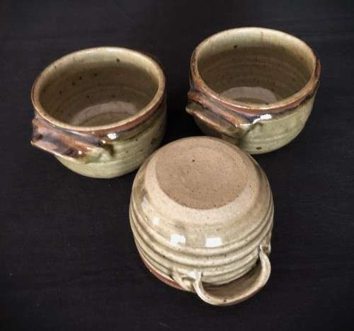 Trio of Hand-Thrown Ceramic Bowls