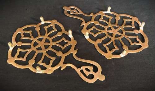 Pair of Vintage Brass Pot Rests