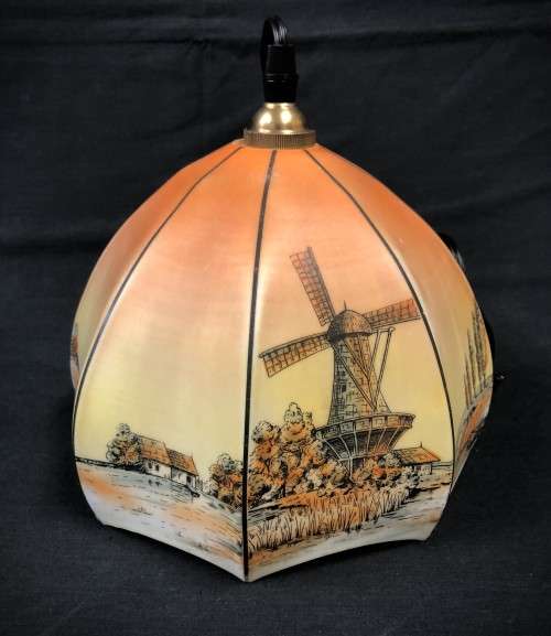 Vintage Dutch Ceramic Pendant Lamp