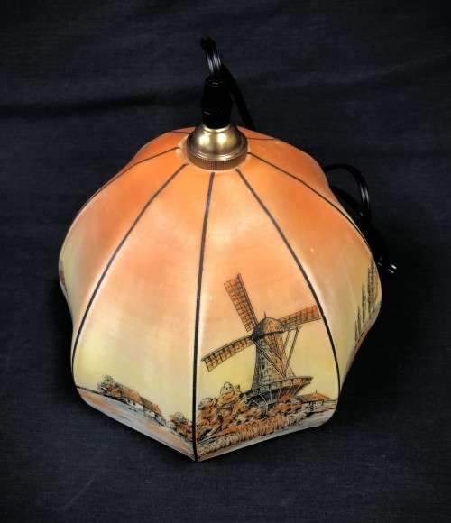 Vintage Dutch Ceramic Pendant Lamp