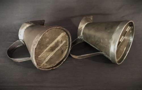 Pair of Vintage Tin Jugs