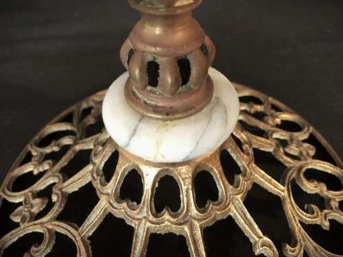 Vintage Marble-topped Brass Side Table
