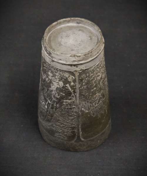 Vintage Pewter Cup and Tin Cigarette Box
