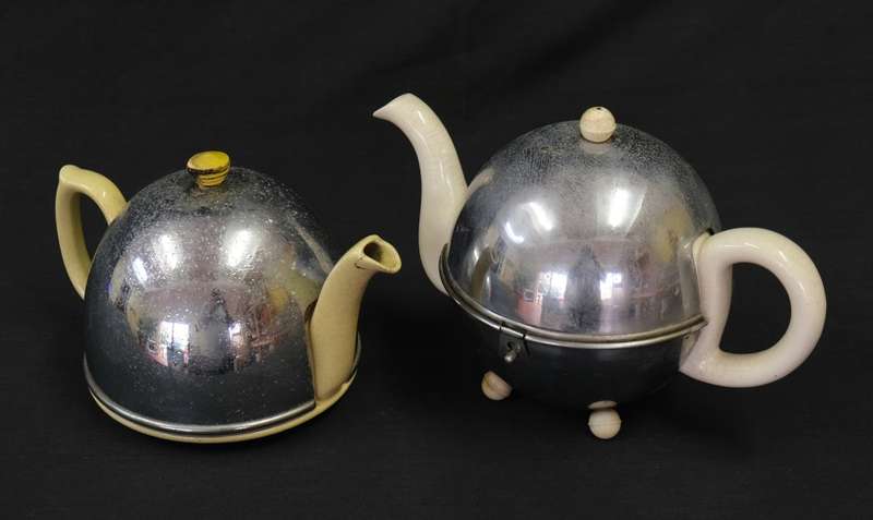 Pair of Jacketed Tea Pots