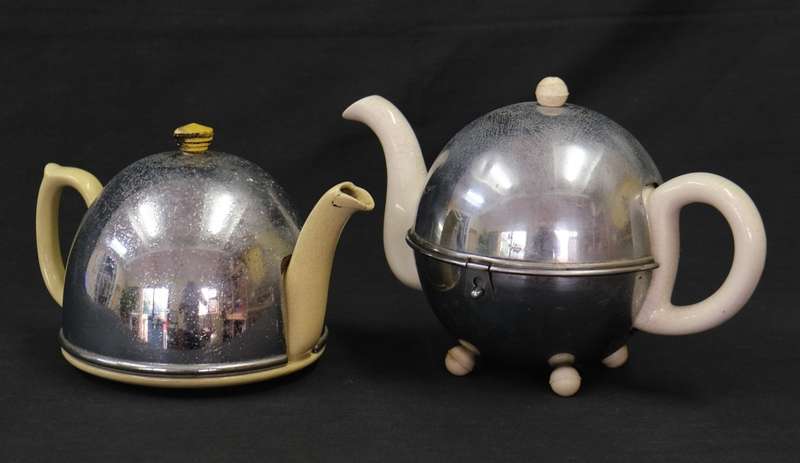 Pair of Jacketed Tea Pots