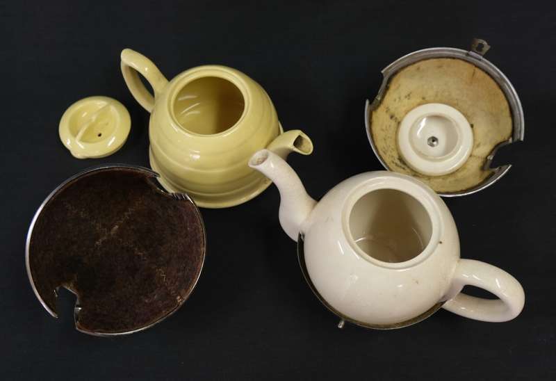 Pair of Jacketed Tea Pots