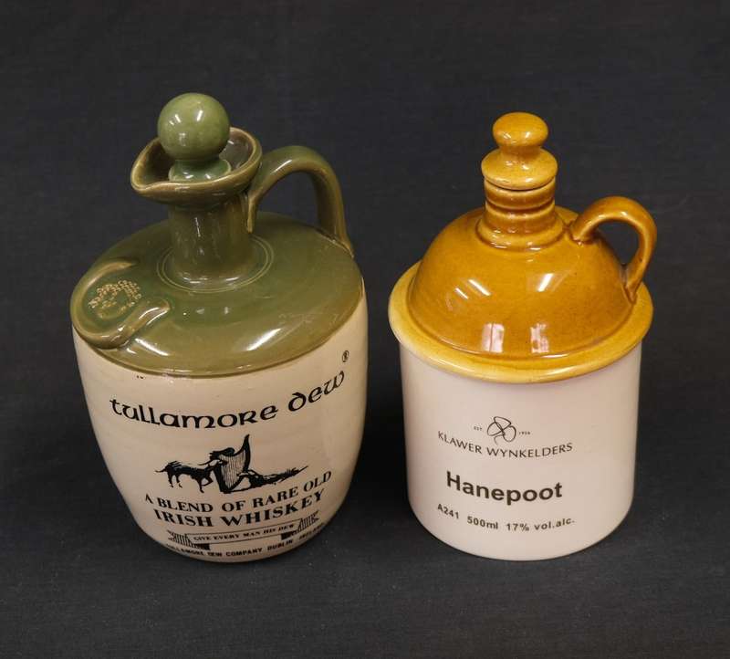 Vintage Ceramic Tullamore Dew and Hanepoot Flagons