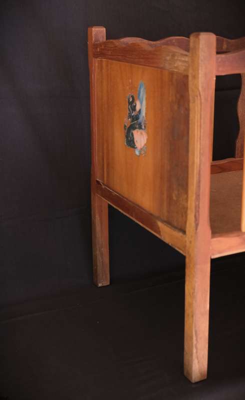 Large Wooden Doll`s Cot