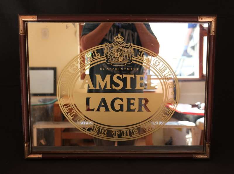 Vintage Amstel Lager Mirror