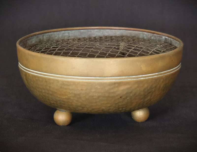 Vintage Hammered Brass Rose Vase