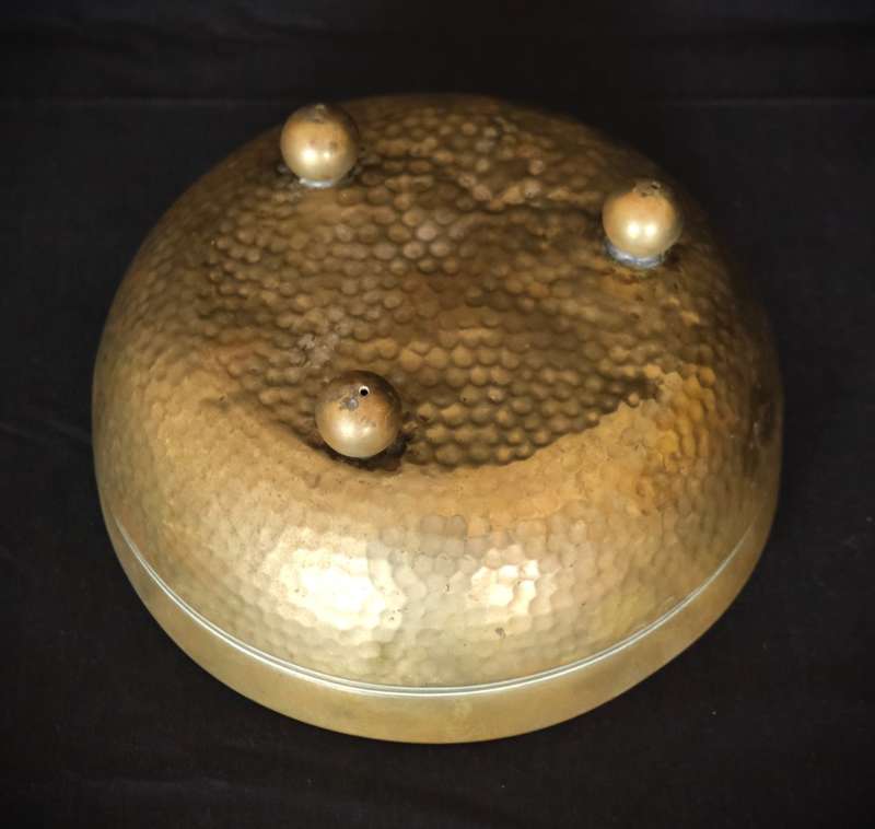 Vintage Hammered Brass Rose Vase