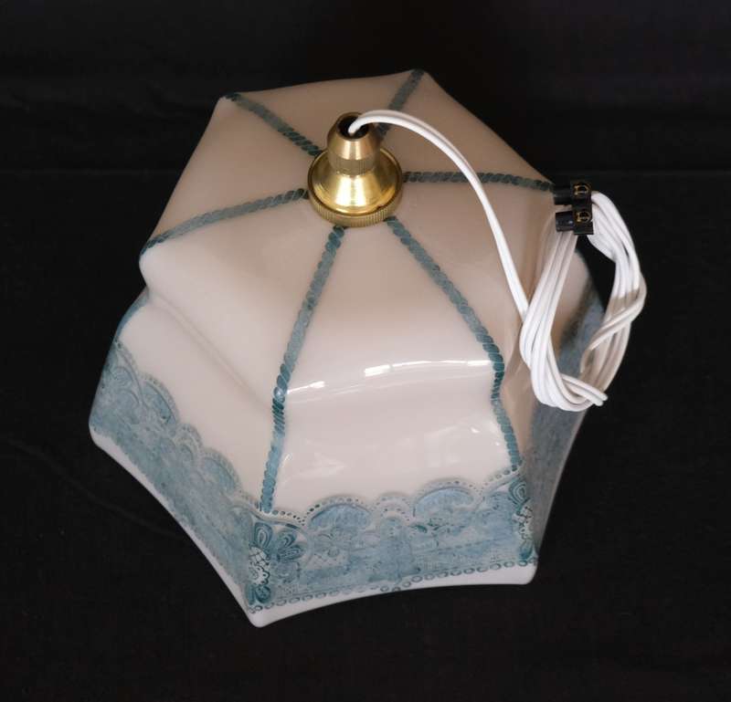 Vintage Pink Glass Pendant Light
