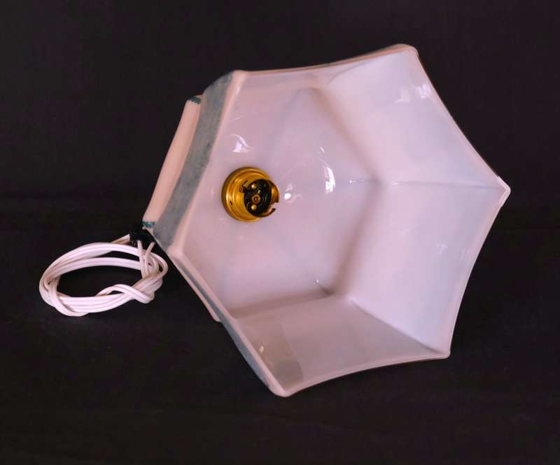 Vintage Pink Glass Pendant Light