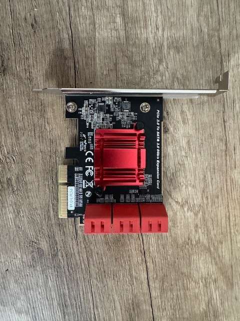 PCIe x1 to 6 Port SATA Card