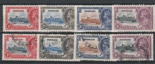 Swaziland - 1935 Silver Jubilee - Mint and Used