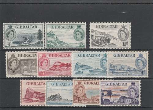 Gibraltar: Spain -1953 QEII Coronation 1/2d - 2/S MM