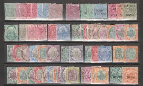 St Kitts Nevis - 1870-1918 Jumbo Lot (UMM and MM)**EXTREME HIGH CV**