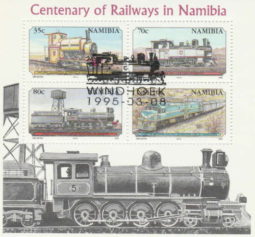 Namibia - 1995 Centenary od Railways in Namibia Minisheet- Used