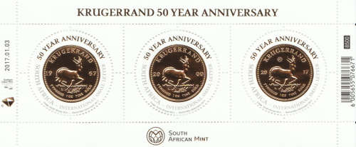RSA - 2017 Krugerrand 50th Anniversary SACC 2298 - UMM