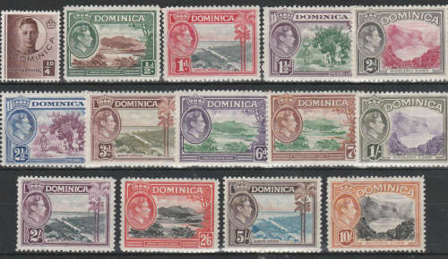Dominica - 1938 Def Issue SG 99-108a - MM