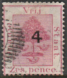ORANGE FREE STATE 1868 SG11/SACC7b/Type -Used (CV R4000)`GREAT VALUE`