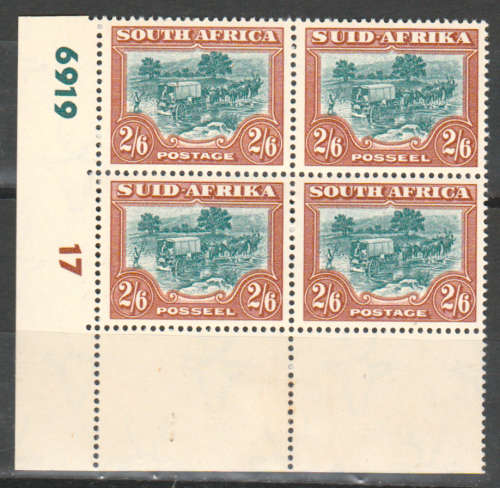 Union -1947/54 H/S Pictorials SACC120- Corner 6919 17 C/block- MNH `CV +-R1350`