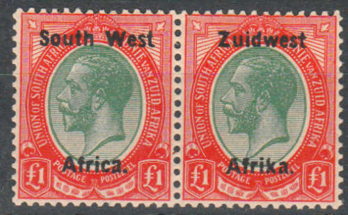 SWA - 1924 KGV Thinner Overprint IIIA SACC 37- MM (CV R18000)  `Great Value`