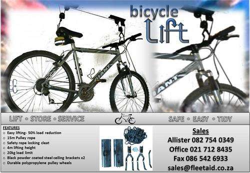 Bike Storage- Lift for easy, safe storage