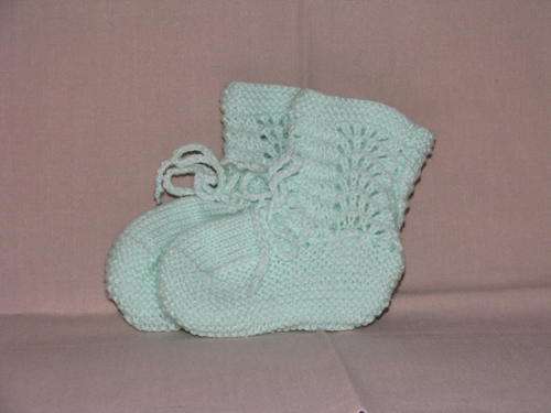 Mint Green Baby Booties 0-6 months