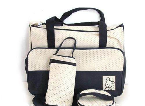 4Pcs/ Set Baby Diaper Bottle Nappy Mat Tote Shoulder Bag