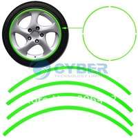 16 Strips Green Reflective Rim Stripe Wheel Sticker