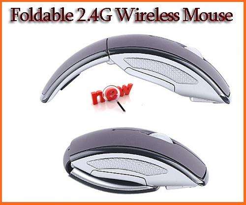 2.4Ghz Wireless Optical Foldable Arc Mouse Snap-in Transceiver