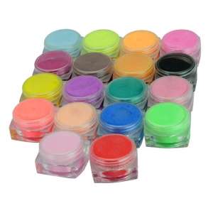 18 Colours Nail Art Sculpture Carving Acrylic Powder 18 Pcs