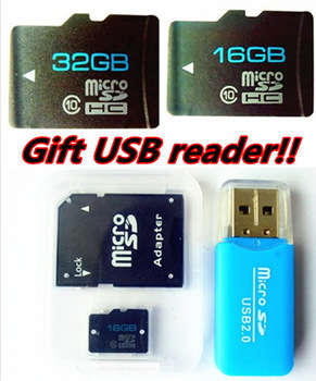 32GB Micro SD HC Class 10 TF Flash Memory Card with Adapter and Reader