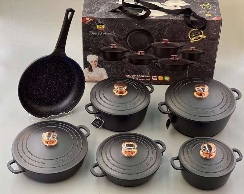 Haus Roland Die Casting Aluminum Cooking Set - Black