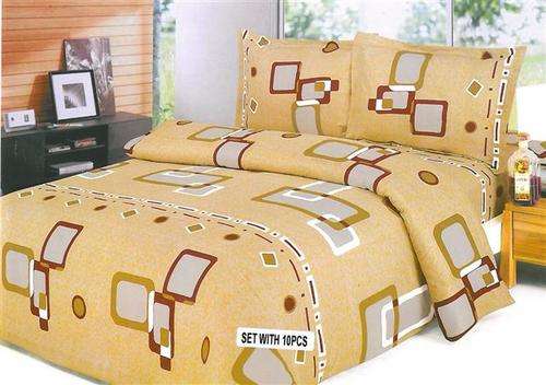 10 Piece - Queen - Duvet cover with curtains